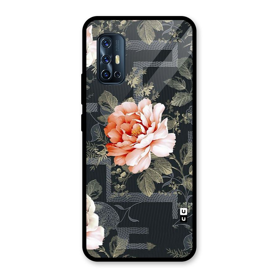 Art And Floral Glass Back Case for Vivo V17