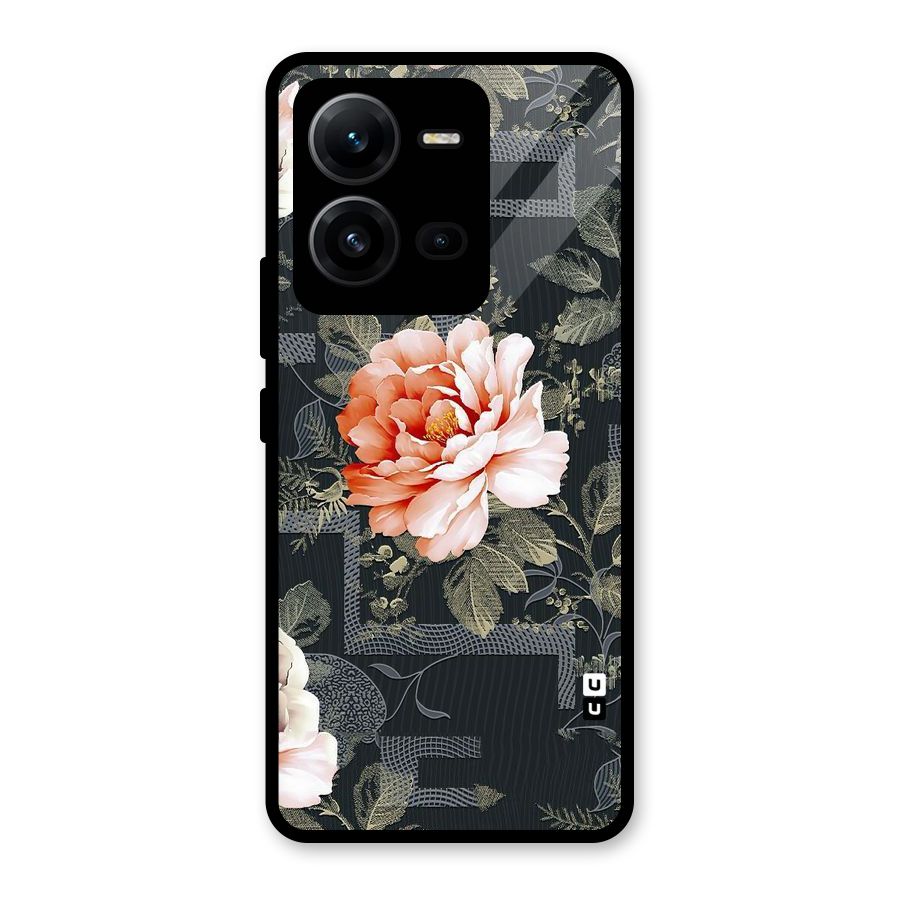 Art And Floral Glass Back Case for Vivo V25