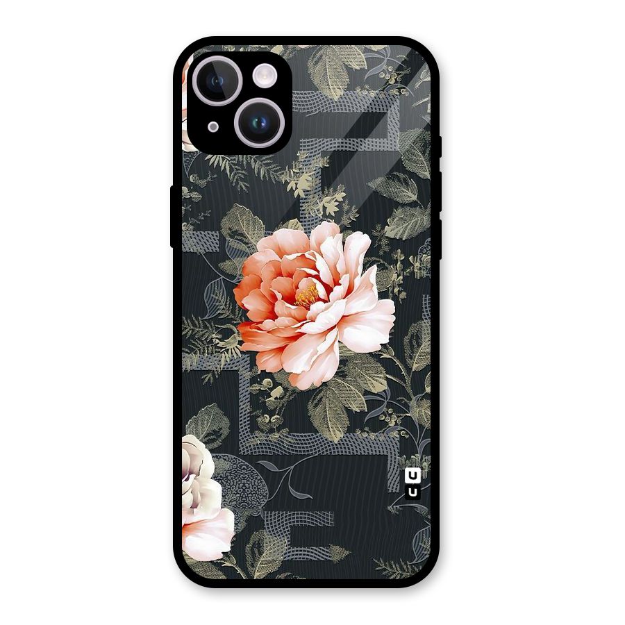 Art And Floral Glass Back Case for iPhone 14 Plus