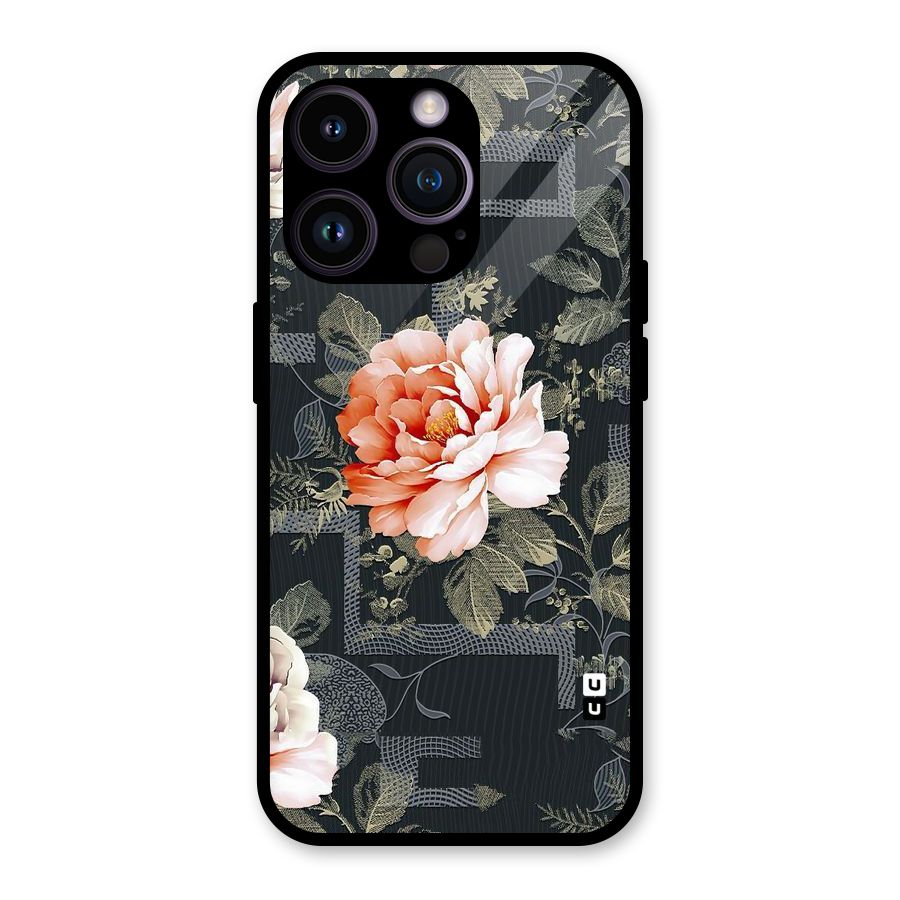 Art And Floral Glass Back Case for iPhone 14 Pro
