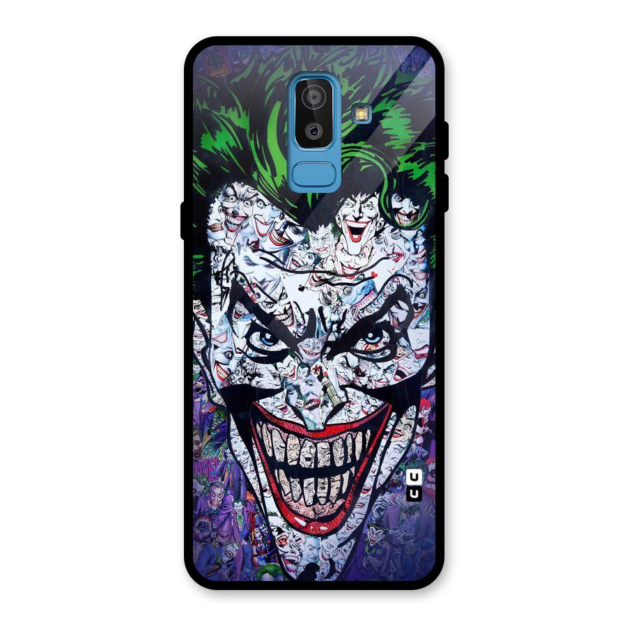 Art Face Glass Back Case for Galaxy J8