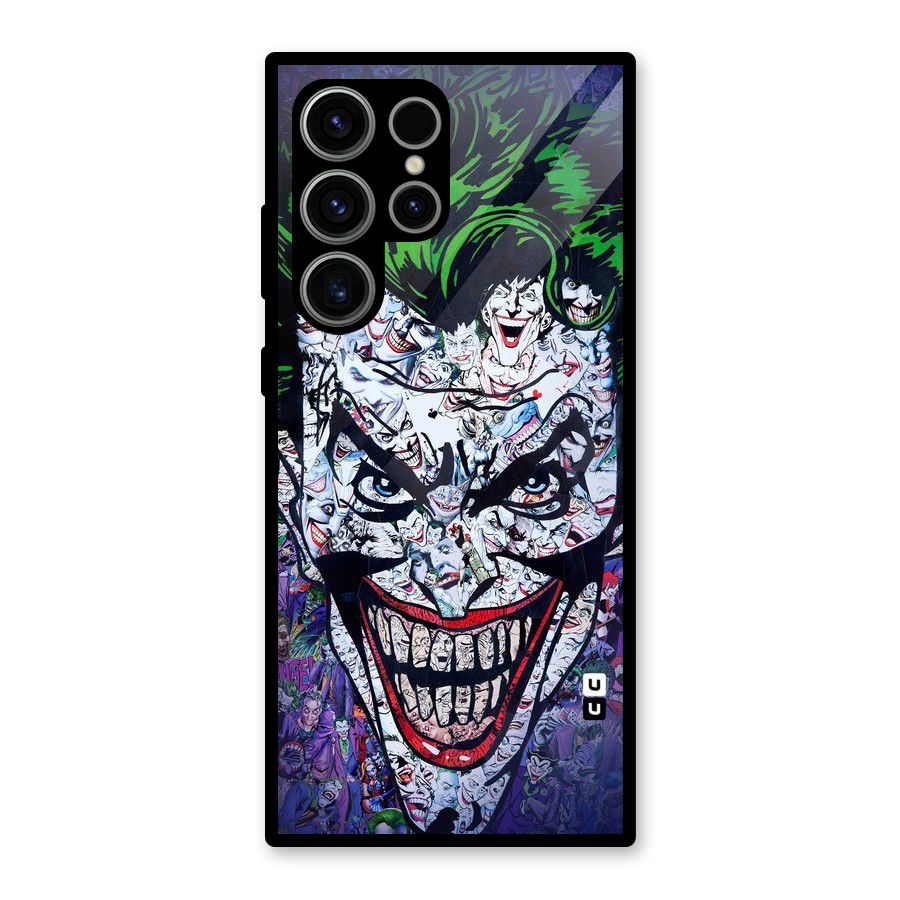 Art Face Glass Back Case for Galaxy S23 Ultra