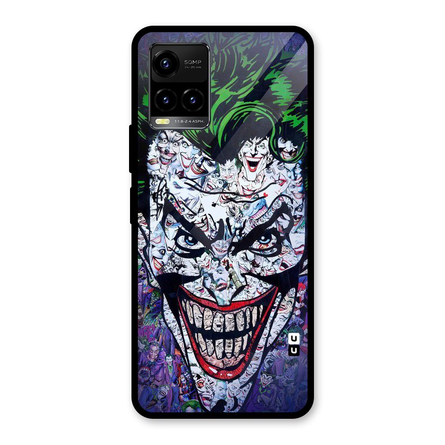 Art Face Glass Back Case for Vivo Y21A