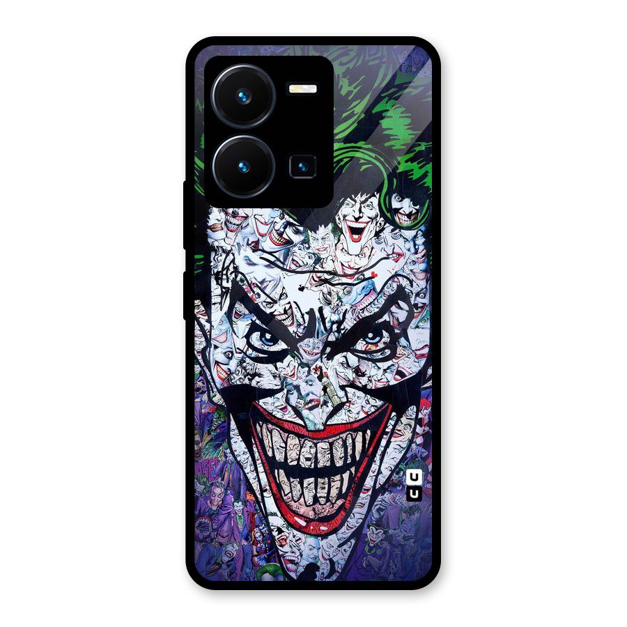 Art Face Glass Back Case for Vivo Y35