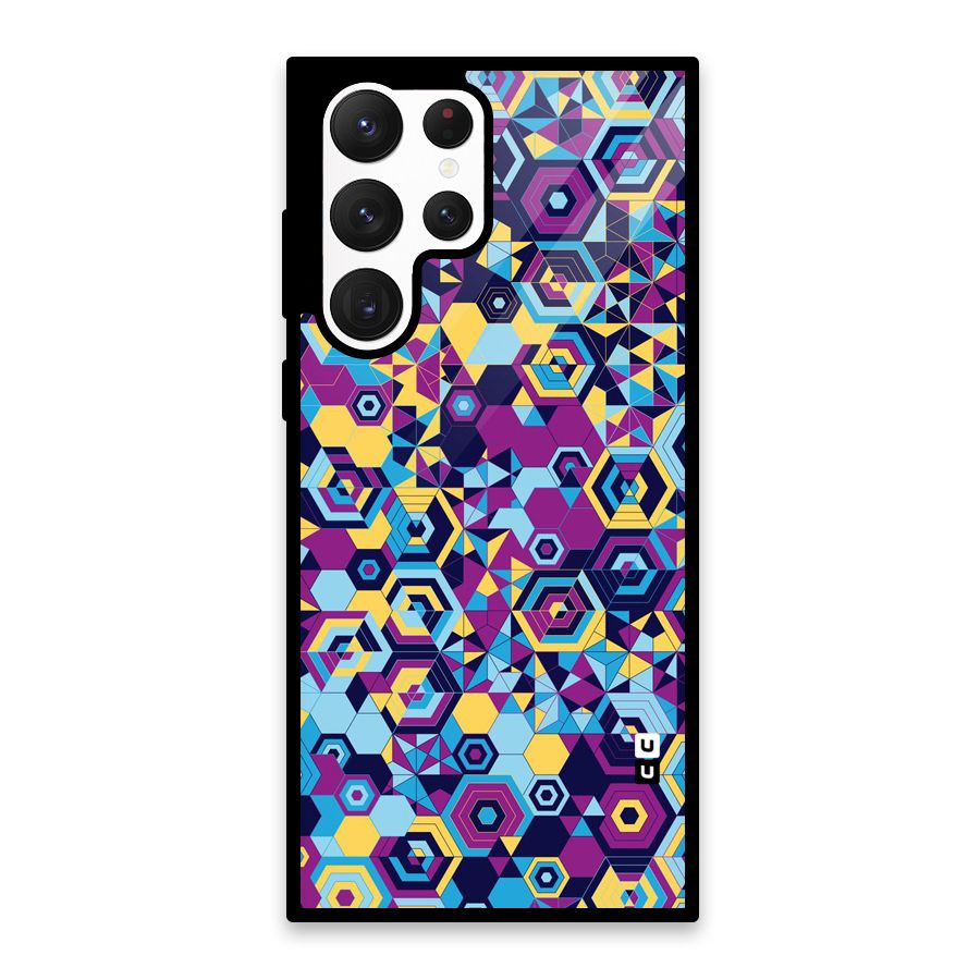 Artistic Abstract Glass Back Case for Galaxy S22 Ultra 5G