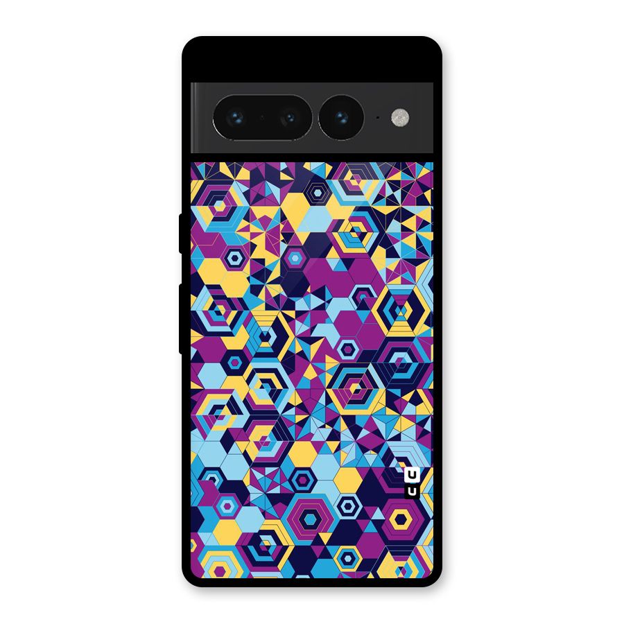 Artistic Abstract Glass Back Case for Google Pixel 7 Pro
