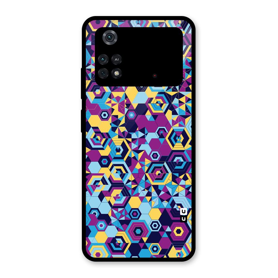 Artistic Abstract Glass Back Case for Poco M4 Pro 4G
