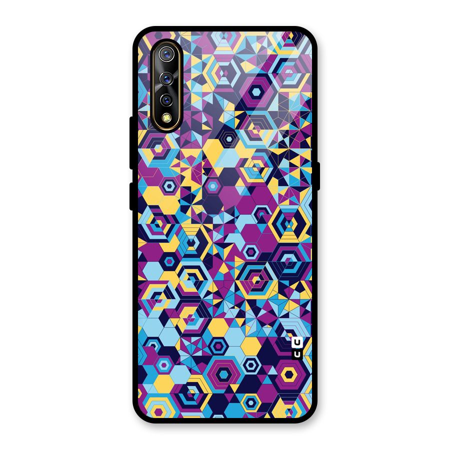Artistic Abstract Glass Back Case for Vivo S1