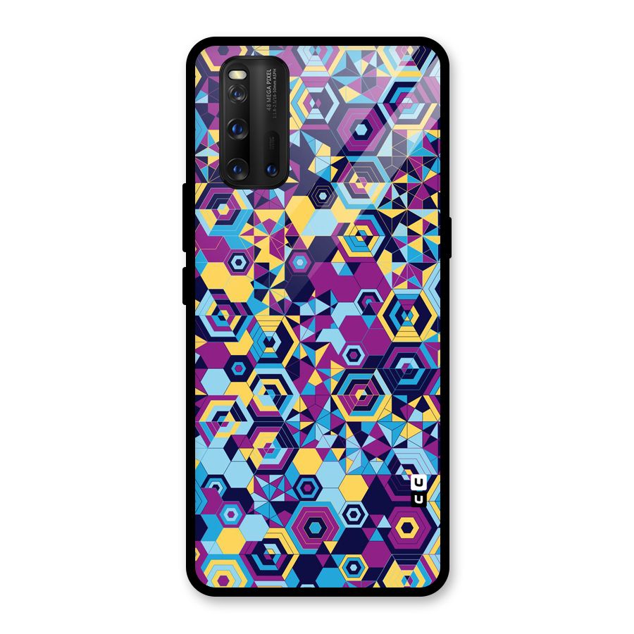 Artistic Abstract Glass Back Case for Vivo iQOO 3