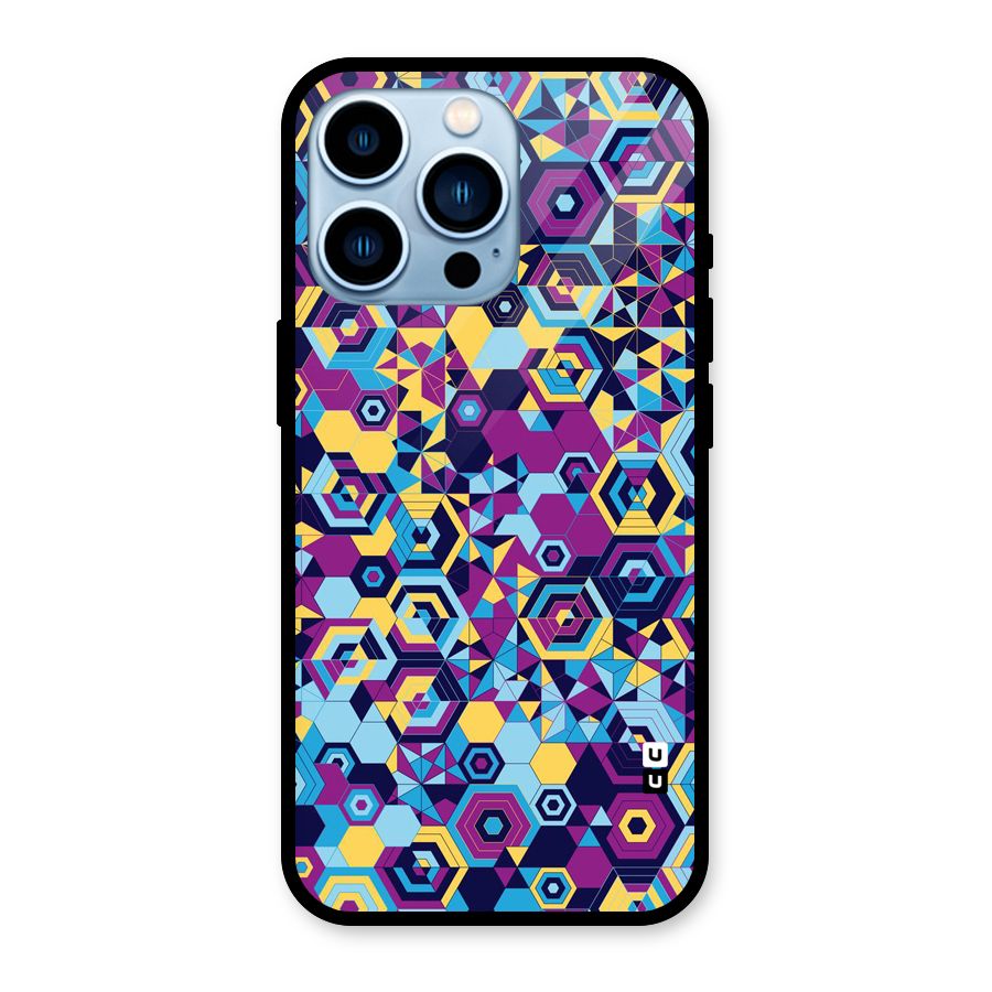 Artistic Abstract Glass Back Case for iPhone 13 Pro