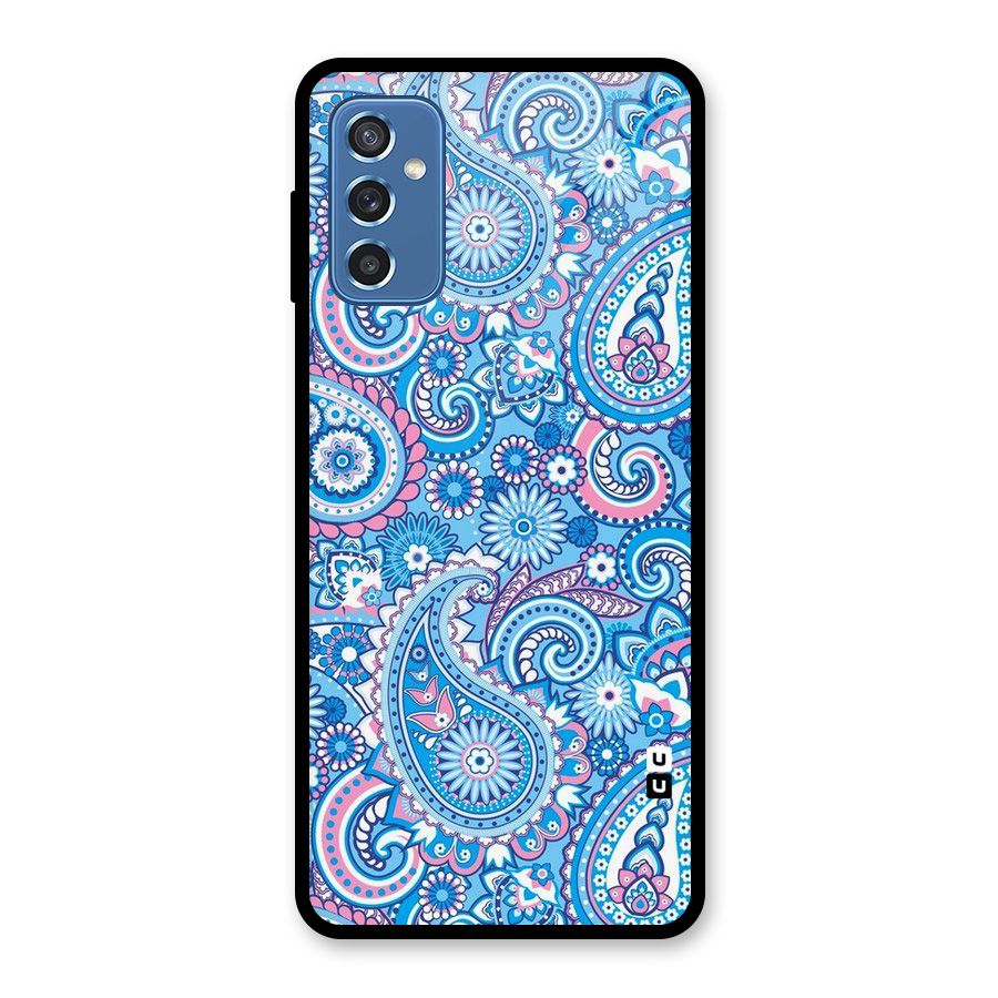 Artistic Blue Art Glass Back Case for Galaxy M52 5G