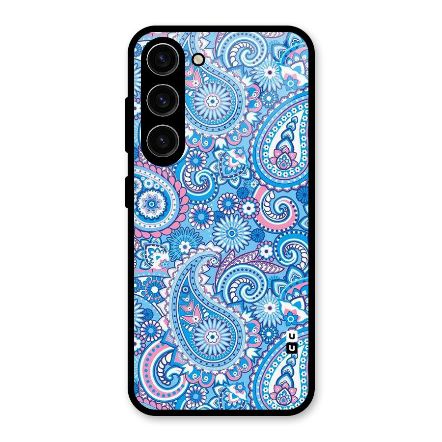 Artistic Blue Art Glass Back Case for Galaxy S23