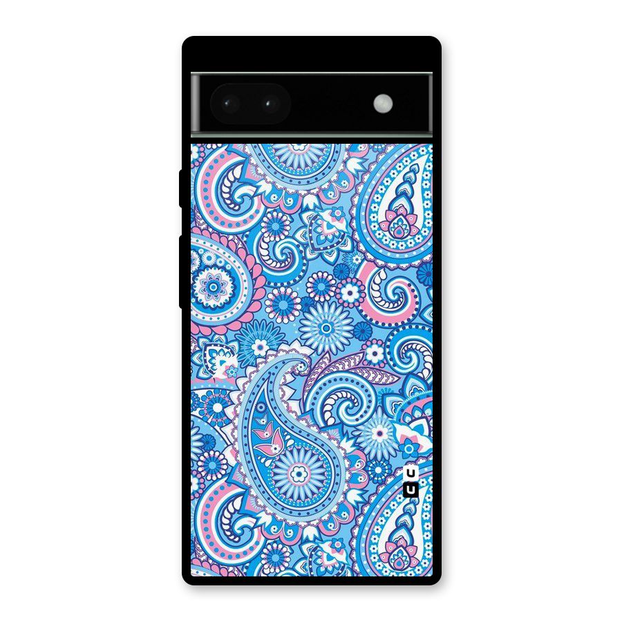 Artistic Blue Art Glass Back Case for Google Pixel 6a