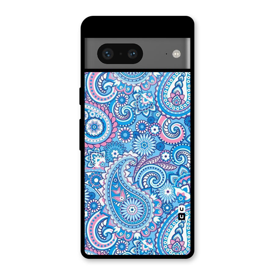Artistic Blue Art Glass Back Case for Google Pixel 7