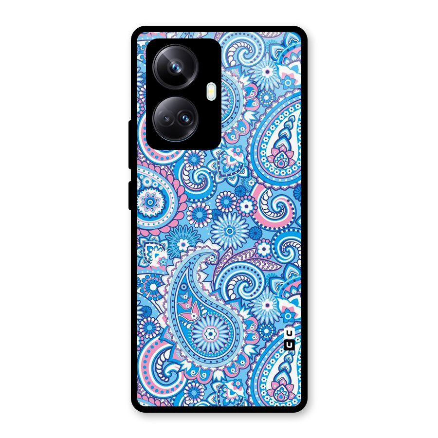 Artistic Blue Art Glass Back Case for Realme 10 Pro Plus