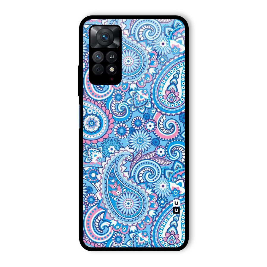 Artistic Blue Art Glass Back Case for Redmi Note 11 Pro