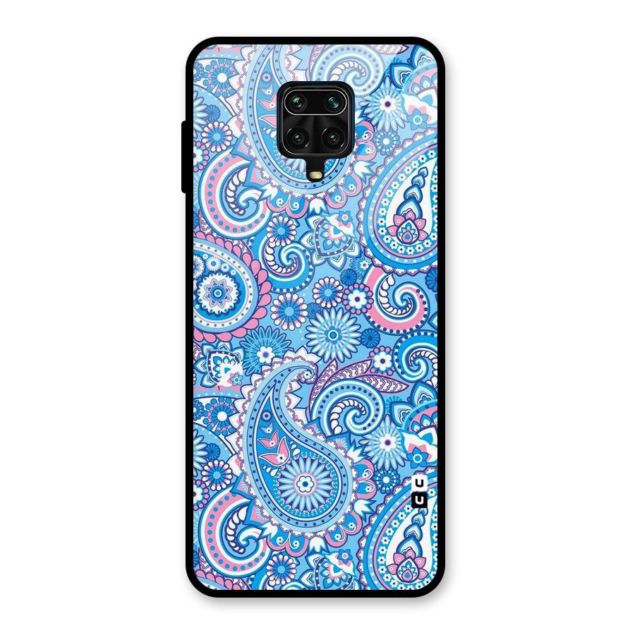 Artistic Blue Art Glass Back Case for Redmi Note 9 Pro