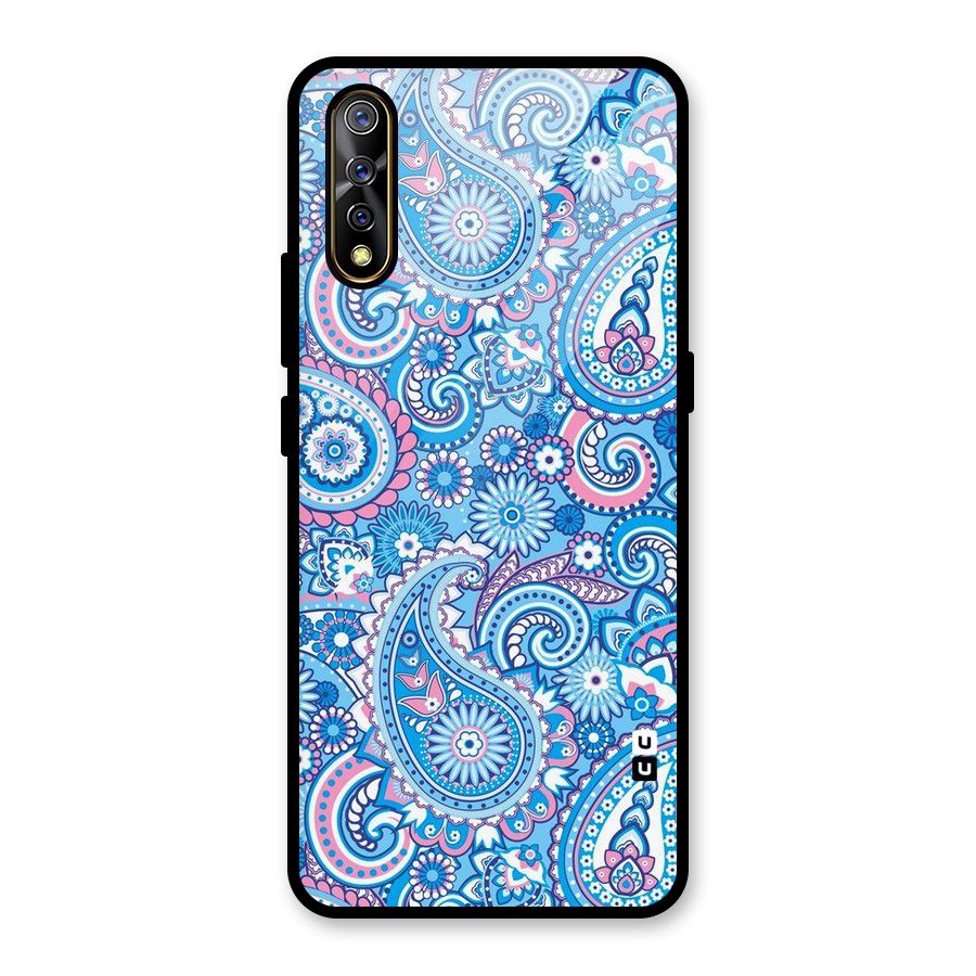 Artistic Blue Art Glass Back Case for Vivo S1