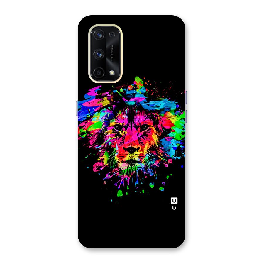Artistic Lion Art Splash Glass Back Case for Realme X7 Pro