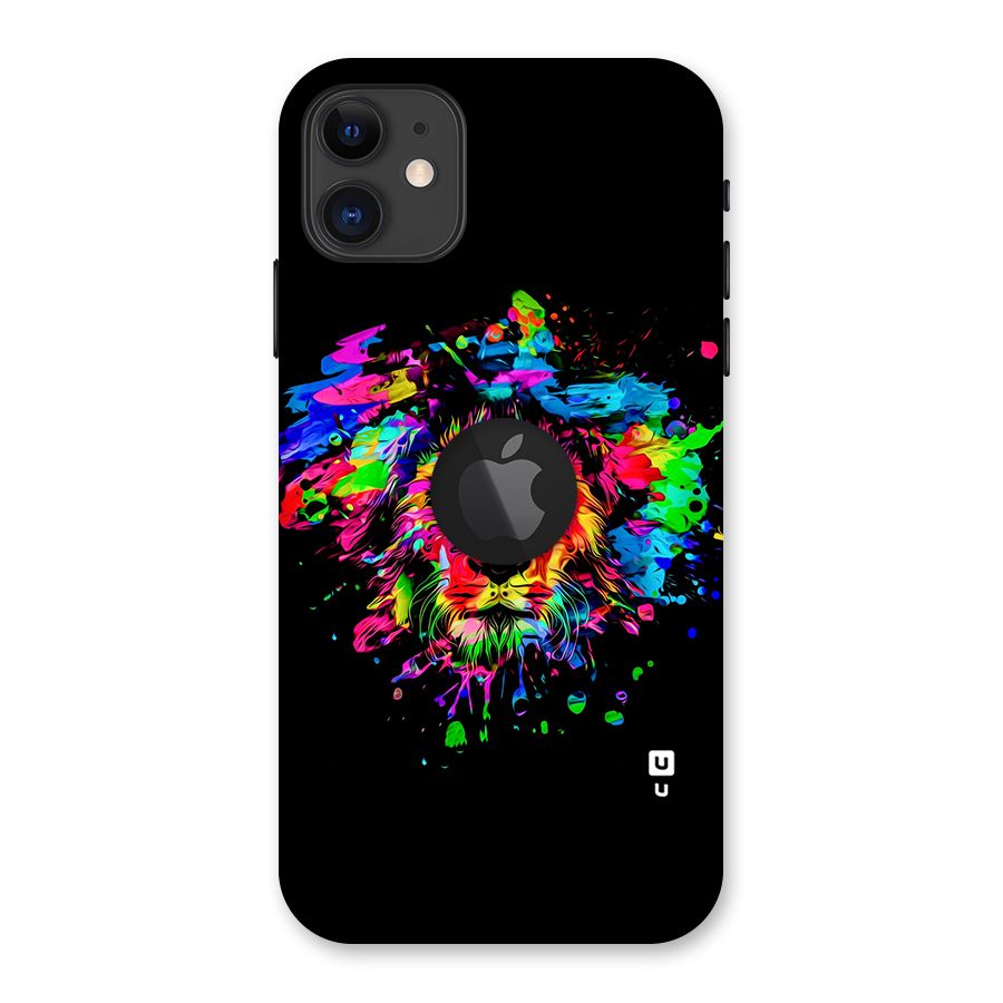 Artistic Lion Art Splash Back Case for iPhone 11 Logo Cut