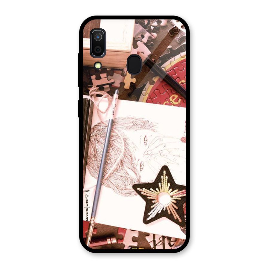 Artistic Messy Glass Back Case for Galaxy A30