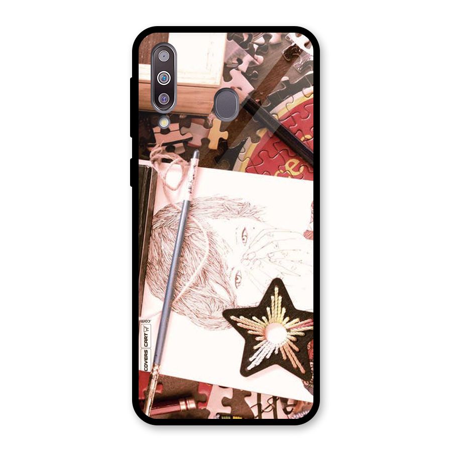 Artistic Messy Glass Back Case for Galaxy M30