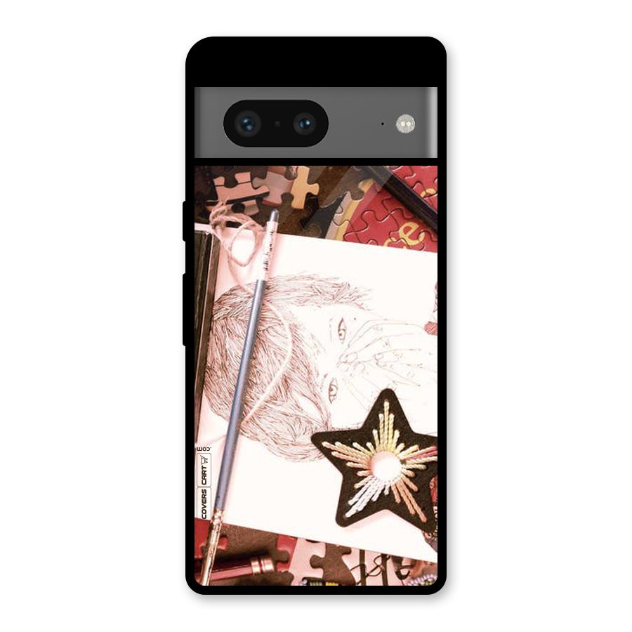 Artistic Messy Glass Back Case for Google Pixel 7
