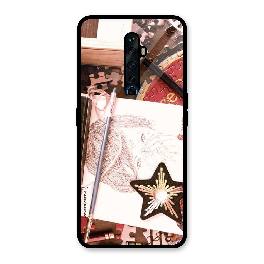 Artistic Messy Glass Back Case for Oppo Reno2 F