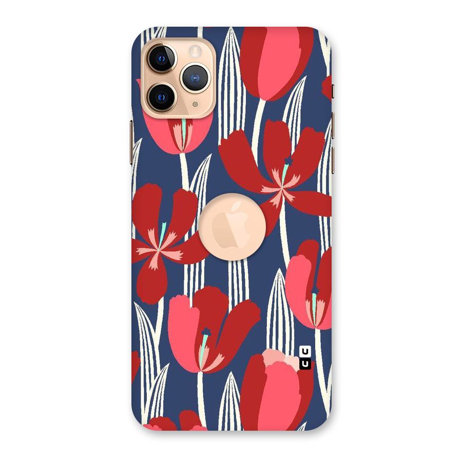 Artistic Tulips Back Case for iPhone 11 Pro Max Logo Cut