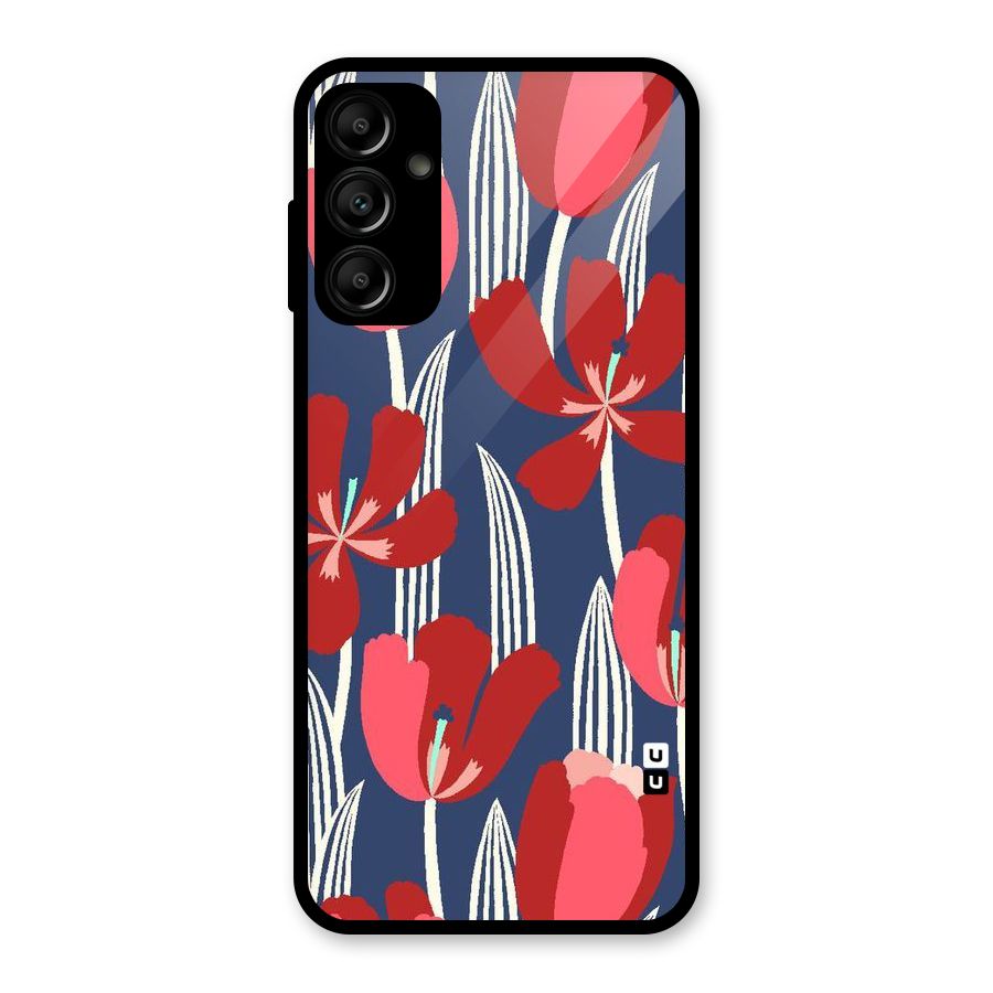 Artistic Tulips Glass Back Case for Galaxy A14 5G