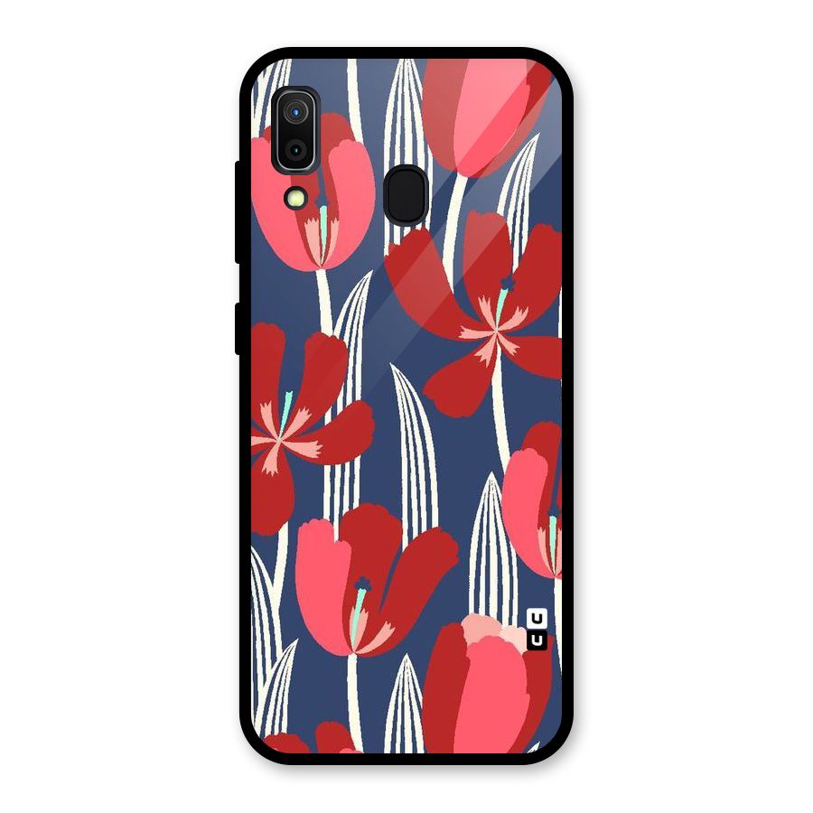 Artistic Tulips Glass Back Case for Galaxy A30