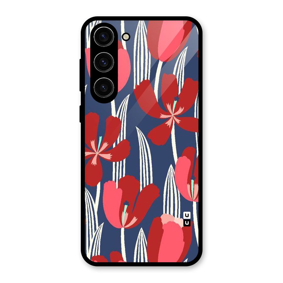 Artistic Tulips Glass Back Case for Galaxy S23 Plus