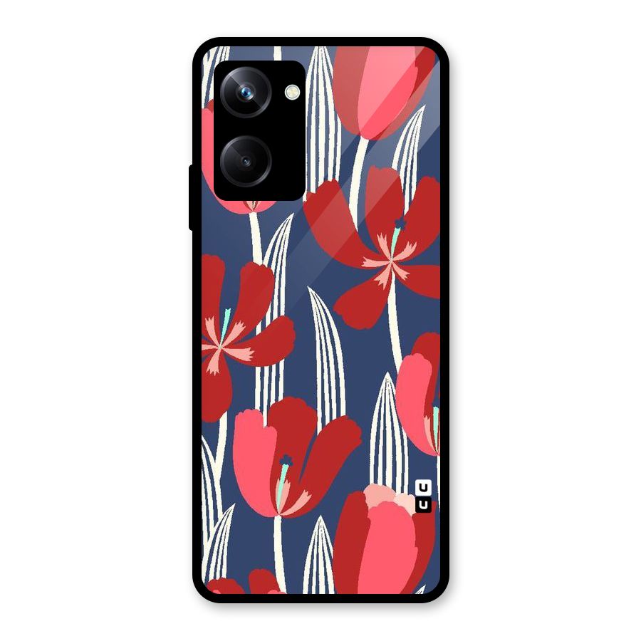 Artistic Tulips Glass Back Case for Realme 10 Pro