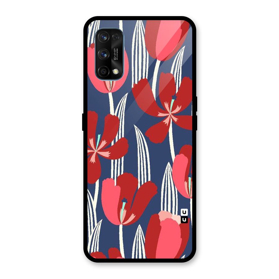 Artistic Tulips Glass Back Case for Realme 7 Pro