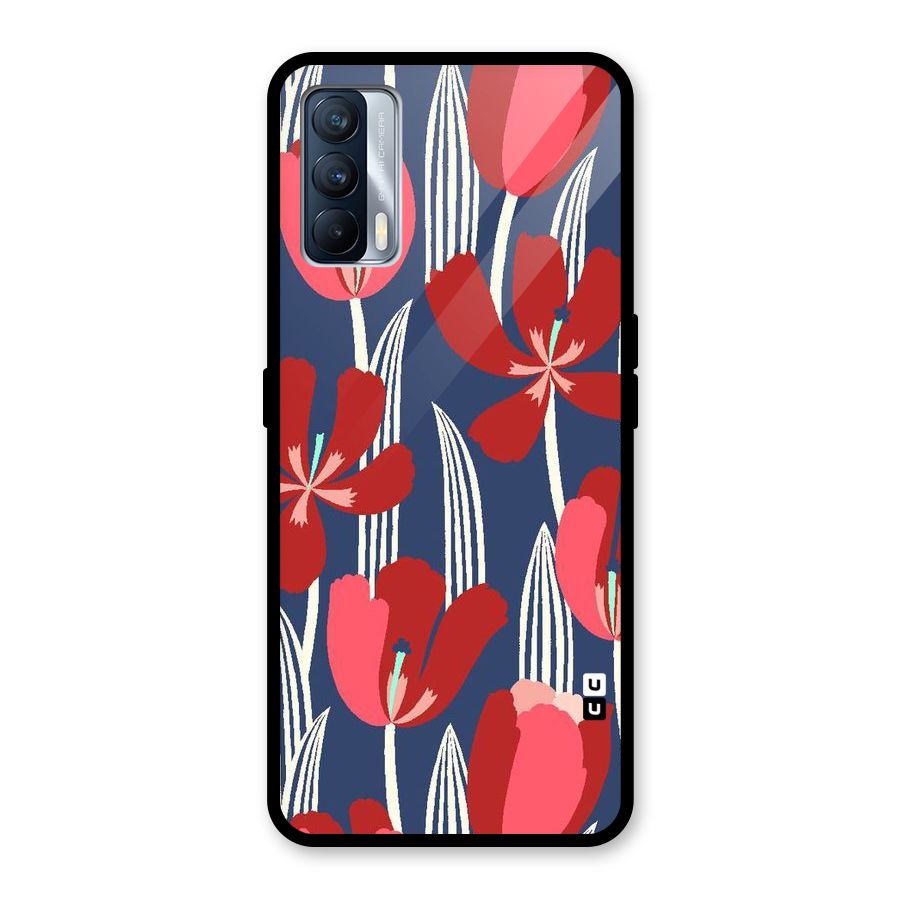 Artistic Tulips Glass Back Case for Realme X7