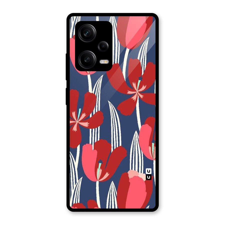 Artistic Tulips Glass Back Case for Redmi Note 12 Pro