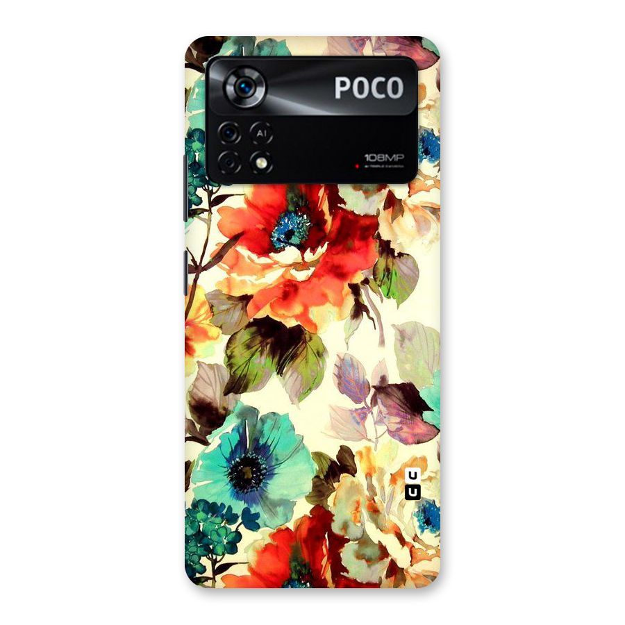 Artsy Bloom Flower Back Case for Poco X4 Pro 5G