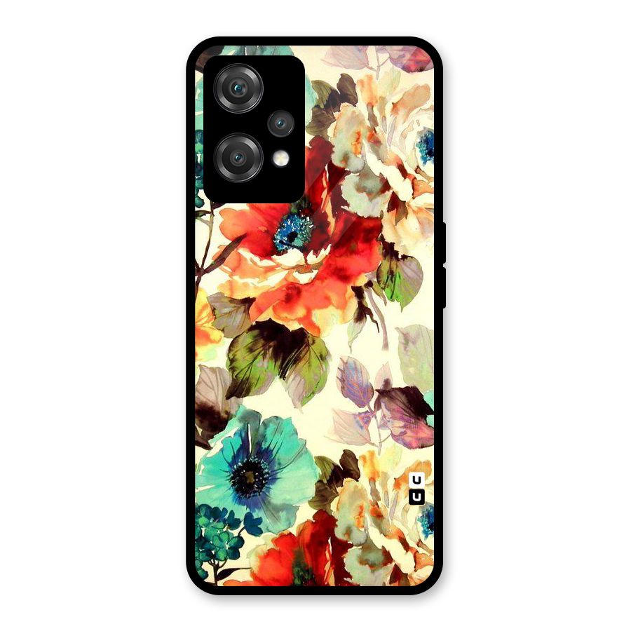 Artsy Bloom Flower Glass Back Case for OnePlus Nord CE 2 Lite 5G