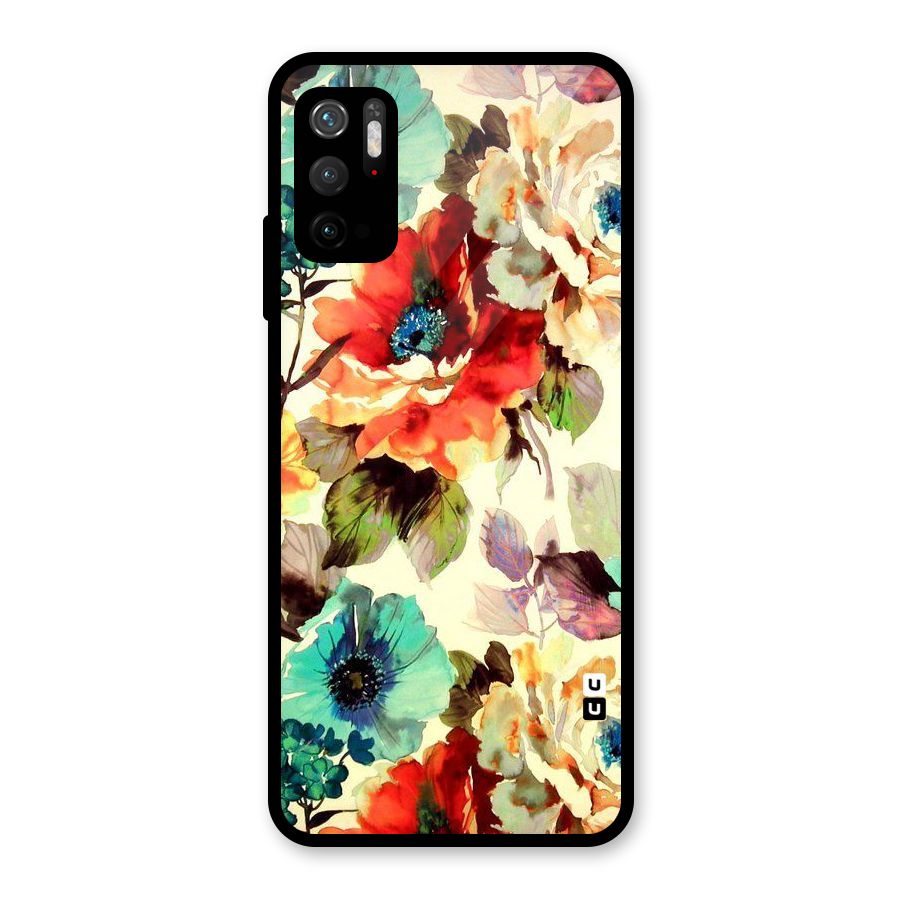 Artsy Bloom Flower Glass Back Case for Poco M3 Pro 5G