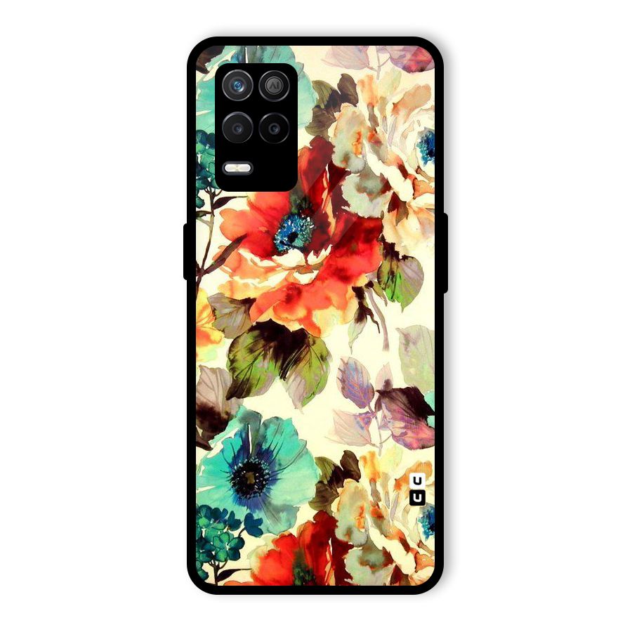 Artsy Bloom Flower Glass Back Case for Realme 8 5G