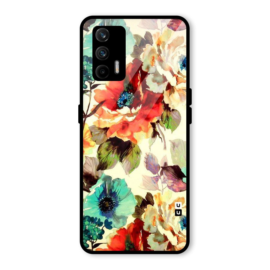 Artsy Bloom Flower Glass Back Case for Realme GT 5G
