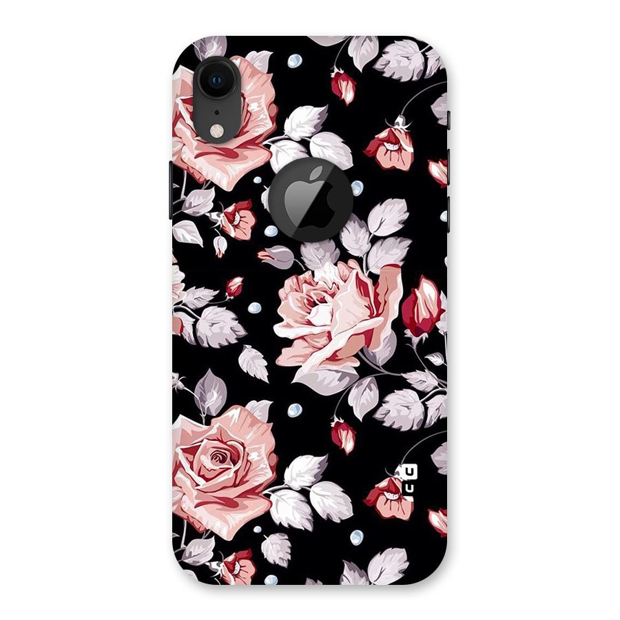 Artsy Floral Back Case for iPhone XR Logo Cut