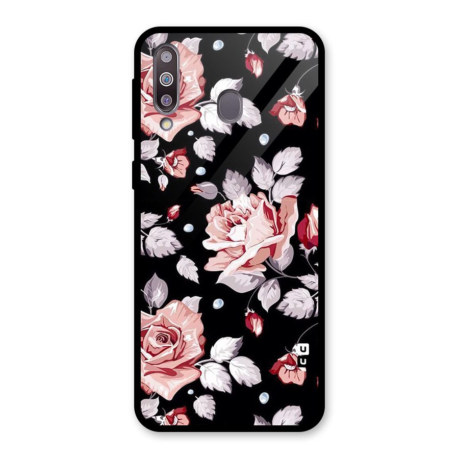 Artsy Floral Glass Back Case for Galaxy M30