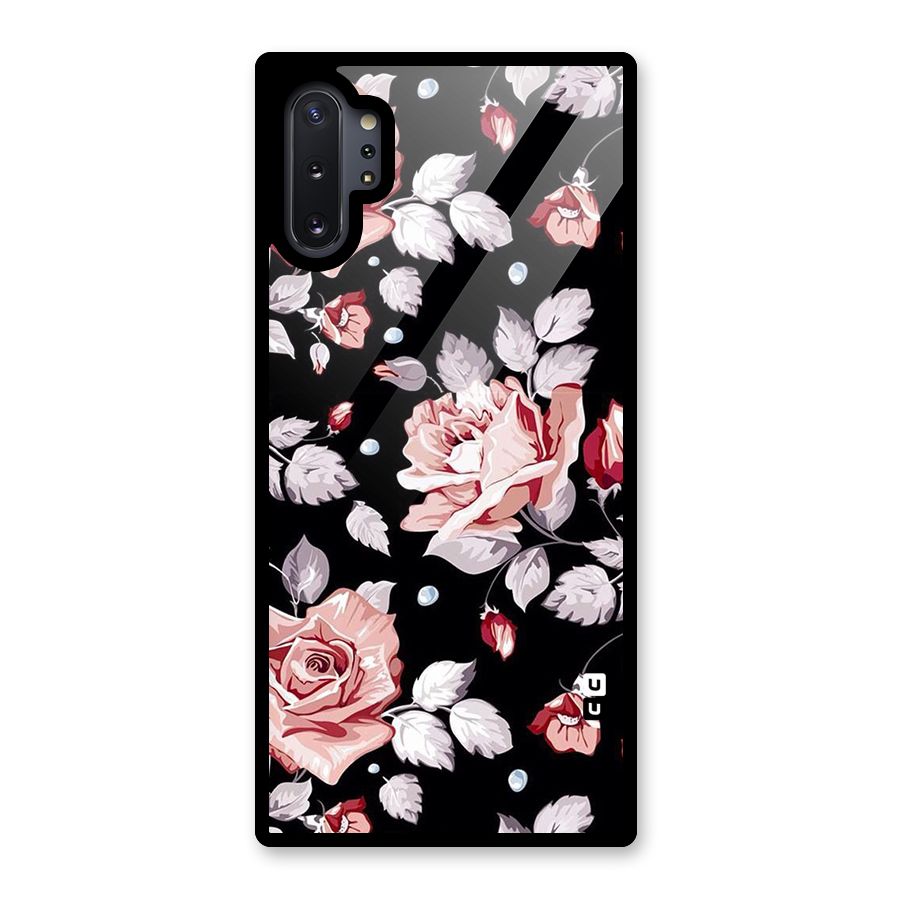 Artsy Floral Glass Back Case for Galaxy Note 10 Plus