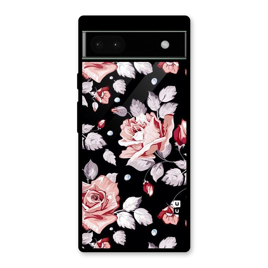 Artsy Floral Glass Back Case for Google Pixel 6a