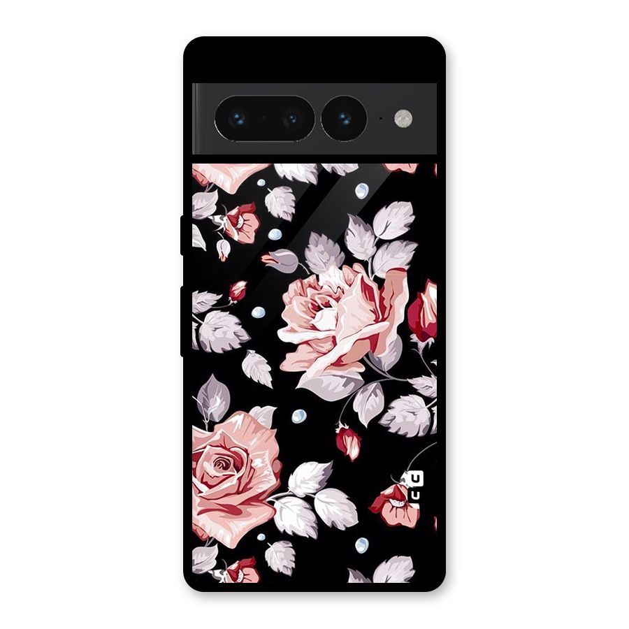 Artsy Floral Glass Back Case for Google Pixel 7 Pro