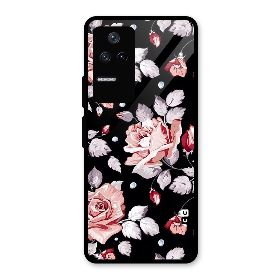 Artsy Floral Glass Back Case for Poco F4 5G