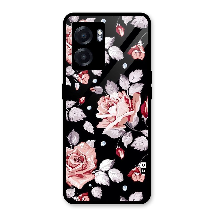 Artsy Floral Glass Back Case for Realme Narzo 50 5G