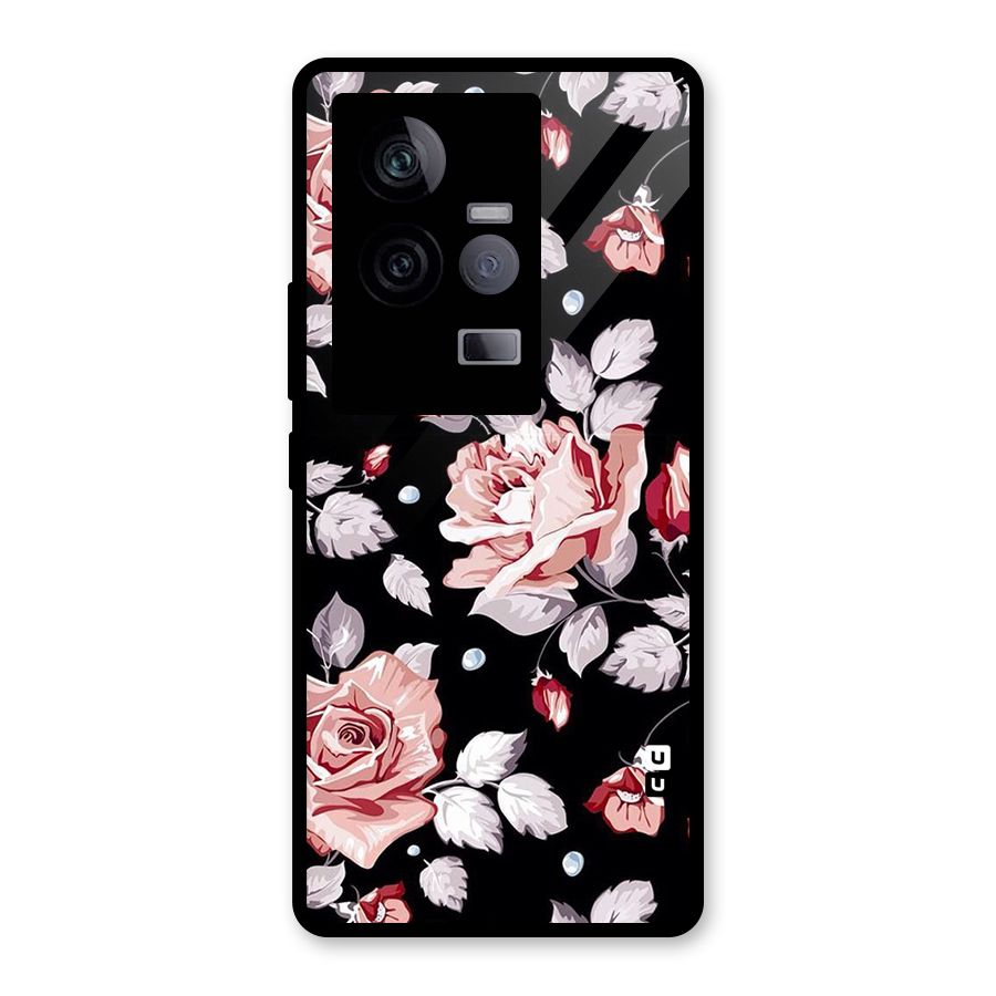 Artsy Floral Glass Back Case for Vivo iQOO 11 5G