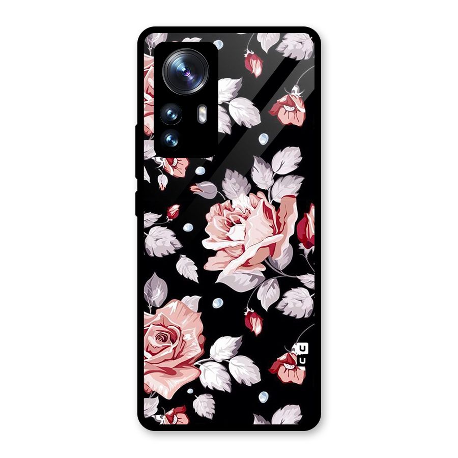 Artsy Floral Glass Back Case for Xiaomi 12 Pro